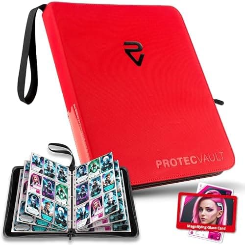 ProtecVault Premium 900-Card Binder - Red